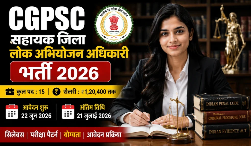 CGPSC Sahayak Jila Lok Abhiyojan Adhikari Bharti 2026