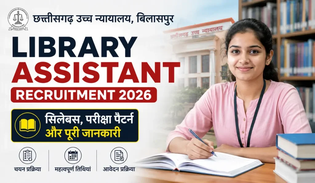 CG High Court Library Assistant Recruitment 2026