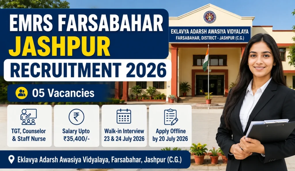 EMRS Farsabahar Jashpur Recruitment 2026