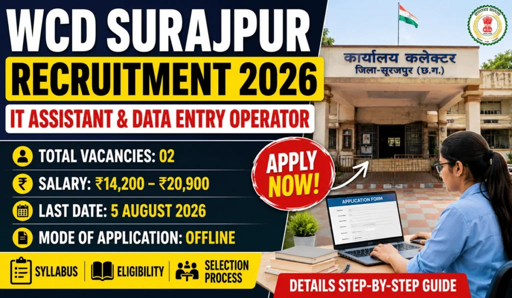 WCD Surajpur Recruitment 2026