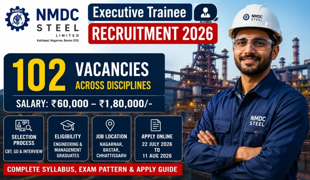 NMDC Steel (NSL) Executive Trainee Recruitment 2026