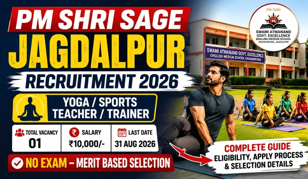 PM Shri SAGE Jagdalpur Recruitment 2026