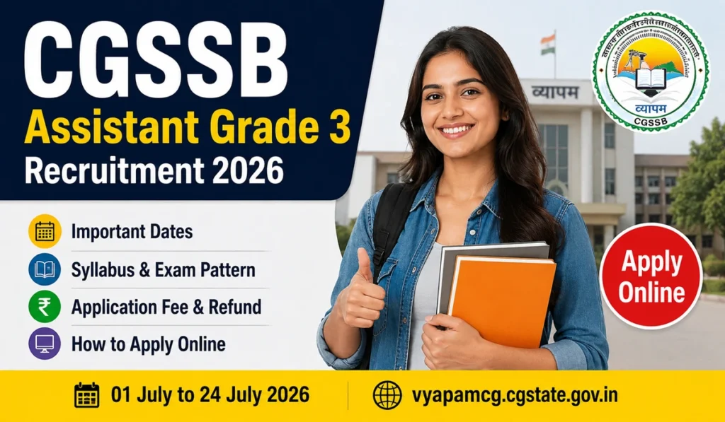 CGSSB Assistant Grade 3 Recruitment 2026